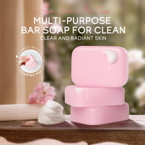 LAIKOU Japan Sakura Bar Soap Handmade Naturally Cleanse and Soften Skin Even Skin Tone – 90g
