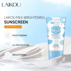 LAIKOU Milk Sunscreen SPF 50 PA+++ UV Protection – 50g