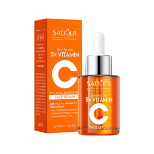 SADOER 5-in-1 Active Vitamin C + Niacinamide Face Serum – 30ML