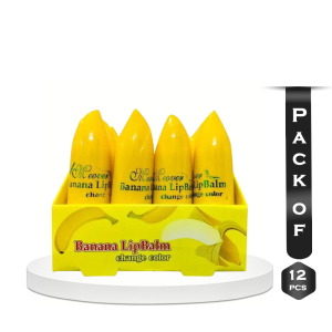 Banana Lip Balm & Lipstick – 12pcs Pack