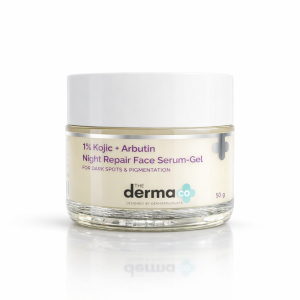 The Derma Co 1% Kojic + Arbutin Night Repair Face Serum-Gel
