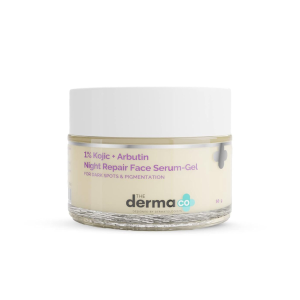 The Derma Co 1% Kojic + Arbutin Night Repair Face Serum-Gel