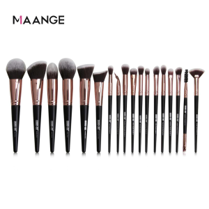 Maange 18 Pcs Makeup Brushes Set (Black) – Professional Brush Collection